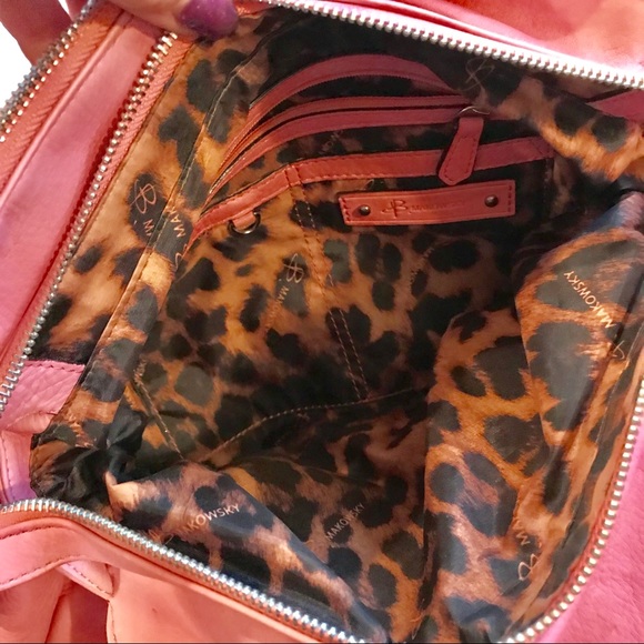 B. Makowsky Dusty Rose Leather Shoulder Bag - Picture 12 of 16